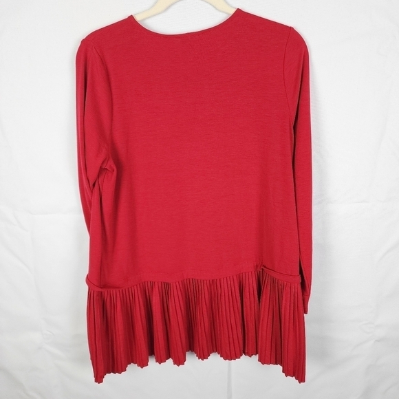 J. Jill ruffle pleated hem long sleeved top size medium - Picture 4 of 6